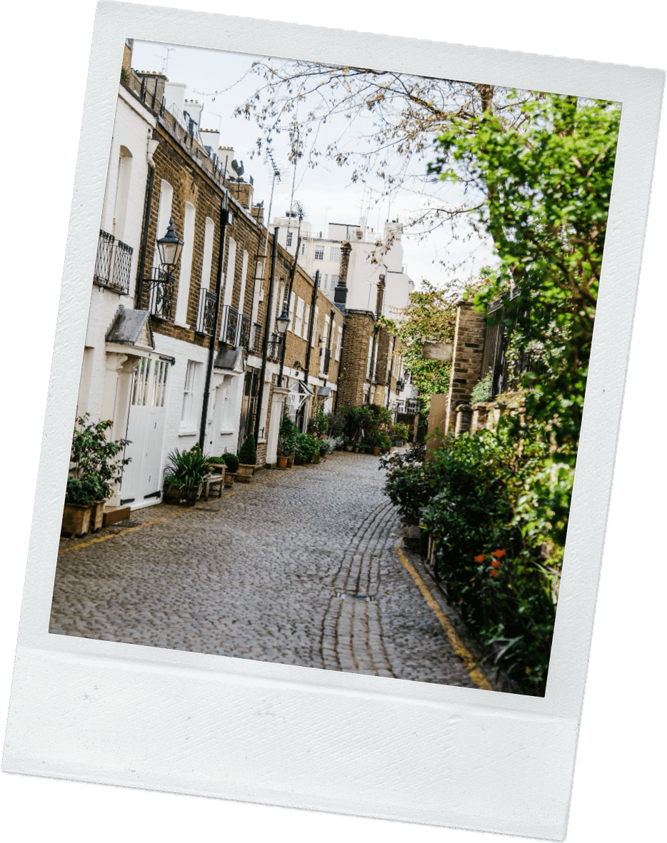 A bright London mews street of terraced homes